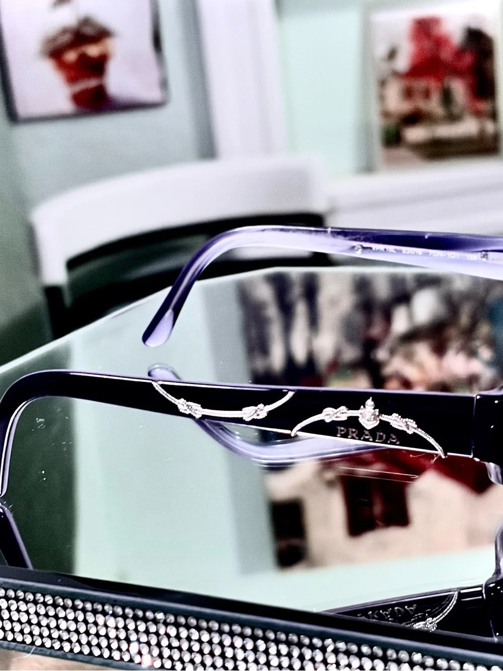 RARE PRADA  AUTHENTIC EYEGLASSES VPR 15 L 7ON-101